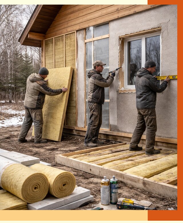 Утепление дачного дома в Дубне от 4849 руб/м2 — недорого | ТепломастерДбн