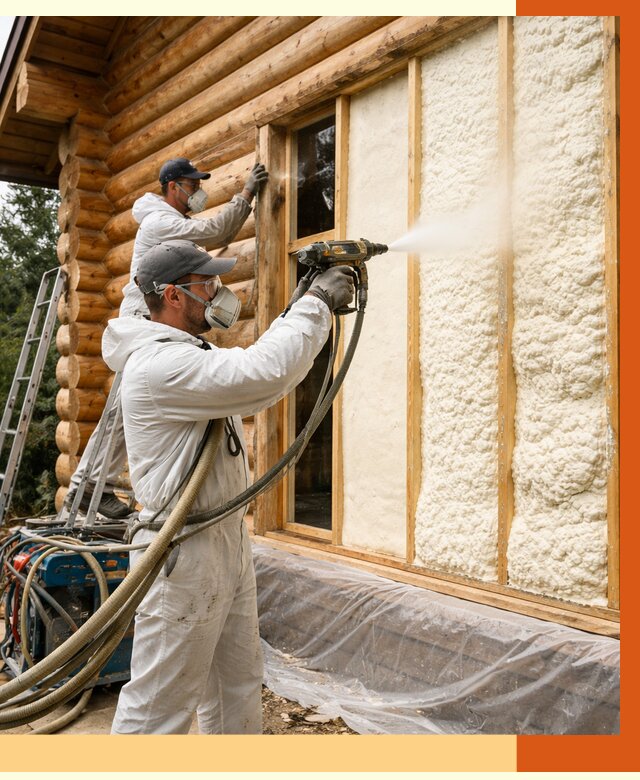 Утепление деревянного дома ППУ в Дубне от 4288 руб/м2 | ТепломастерДбн — под ключ