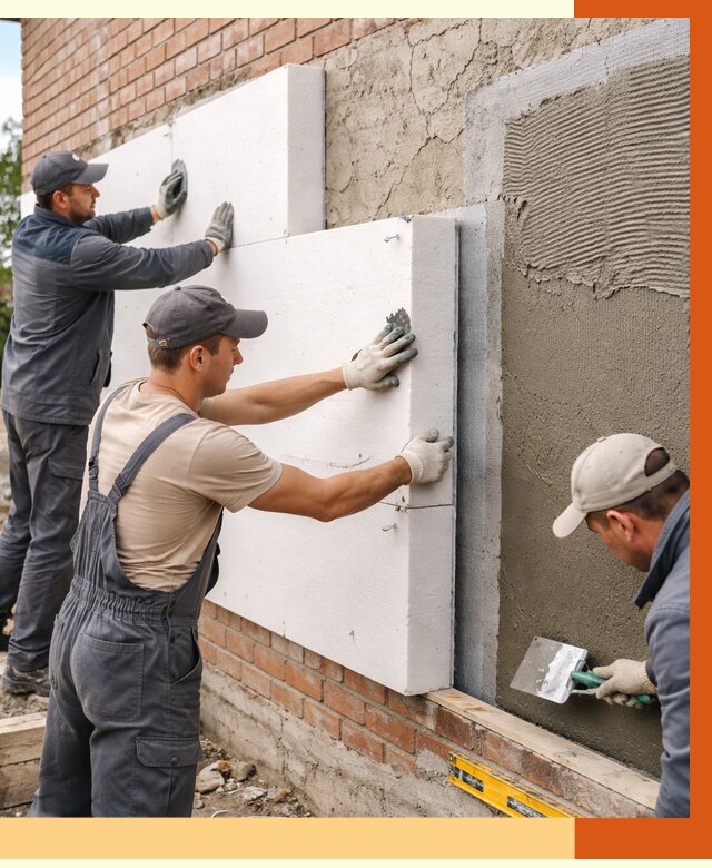 Утепление кирпичного дома в Дубне от 4288 руб. под ключ | ТепломастерДбн