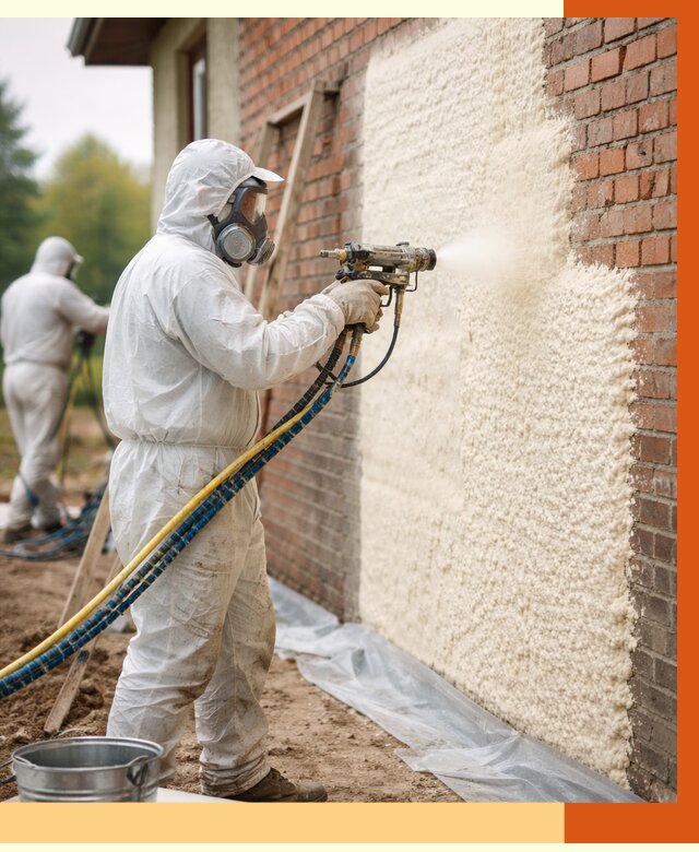 Утепление кирпичного дома ППУ в Дубне под ключ от 6636 руб. | ТепломастерДбн