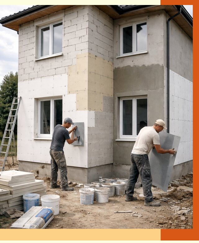 Утепление дома из газобетона в Дубне от 4288 руб./м² — заказать у ТепломастерДбн