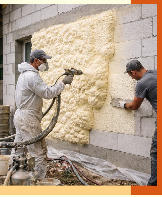 Утепление дома из газобетона ППУ в Дубне от 4900 руб./м² под ключ | ТепломастерДбн