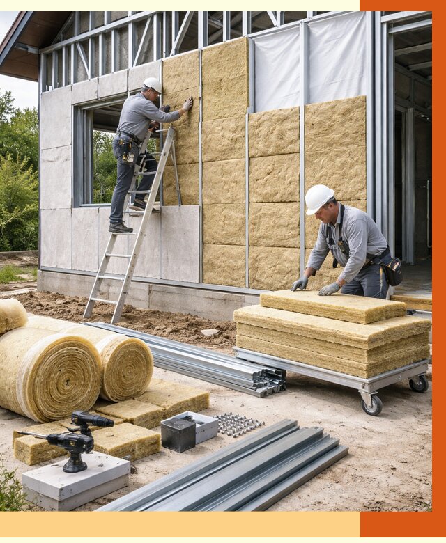 Утепление дома из ЛСТК в Дубне от 5309 руб./м² — профессионально | ТепломастерДбн