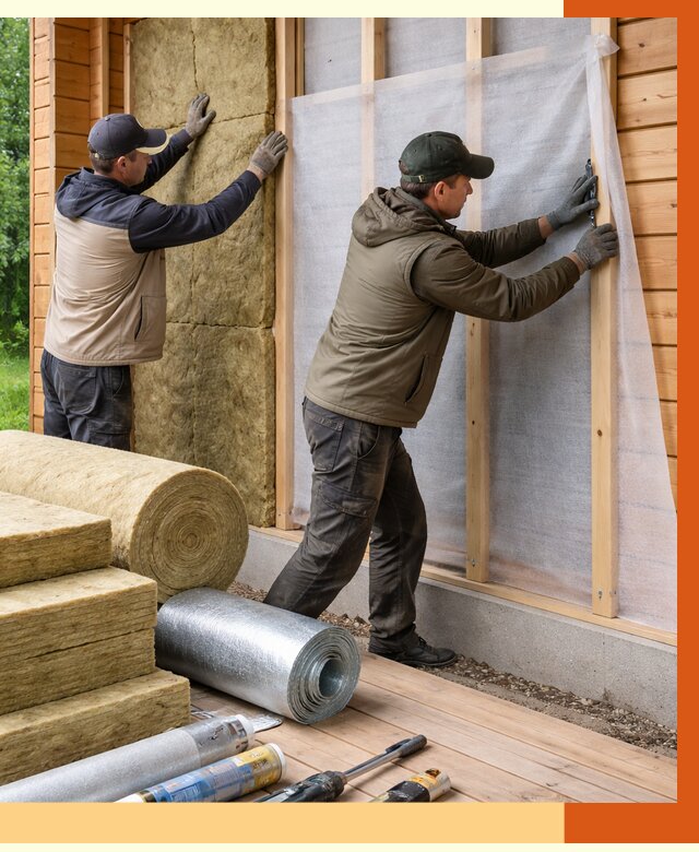 Утепление дома из двойного бруса в Дубне от 4900 руб./м² — ТепломастерДбн под ключ