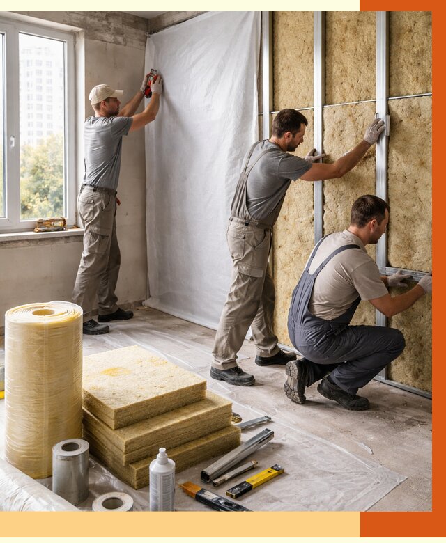 Утепление квартиры в Дубне от 4594 руб/м2 — утеплить квартиру изнутри и снаружи | ТепломастерДбн