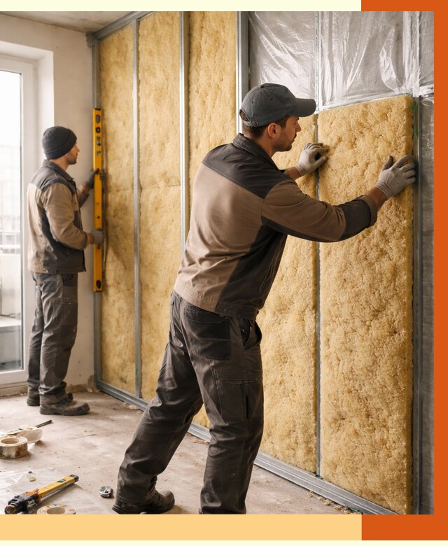 Утепление квартиры изнутри в Дубне от 4441 руб. за м2 | Проф. работы ТепломастерДбн