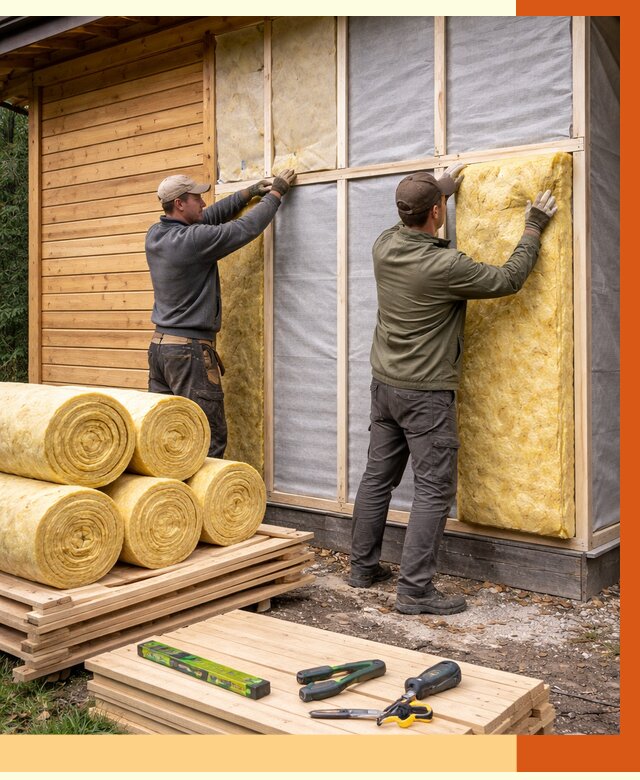 Утепление бани снаружи в Дубне от 86777 руб. под ключ | ТепломастерДбн