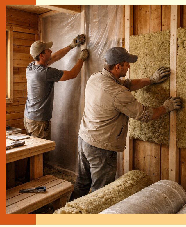 Утепление бани изнутри в Дубне качественно и недорого