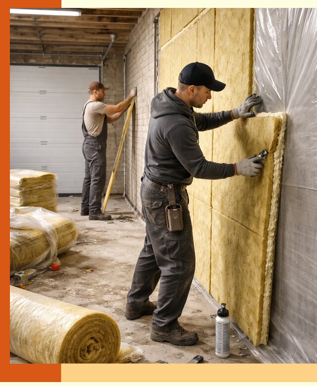 Утепление гаража под ключ в Дубне — все виды теплоизоляции