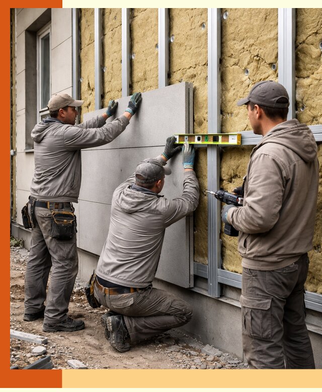 Утепление вентилируемого фасада под ключ в Дубне