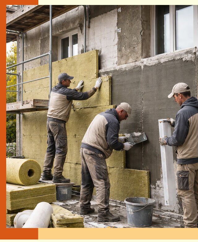 Утепление фасада зданий и домов в Дубне