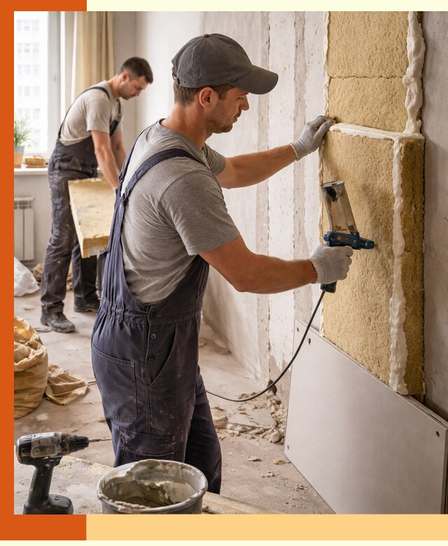 Утепление стен изнутри в Дубне — качественно и эффективно