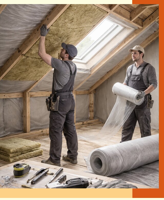 Утепление крыши изнутри мансарды в Дубне от 4288 руб./м² | ТепломастерДбн