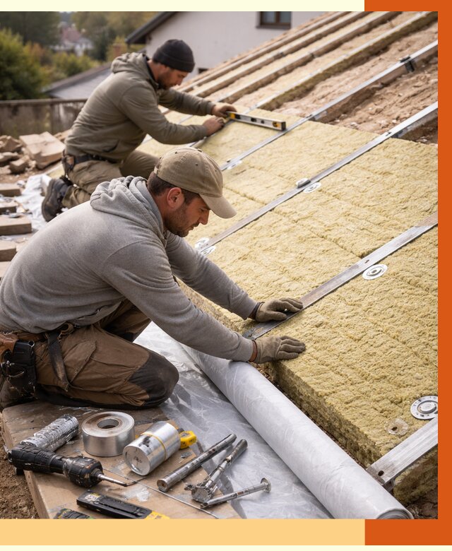 Утепление крыши снаружи в Дубне под ключ от 1225 руб./м2 | ТепломастерДбн