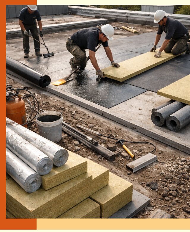 Утепление плоской крыши в Дубне — надежная теплоизоляция и герметизация