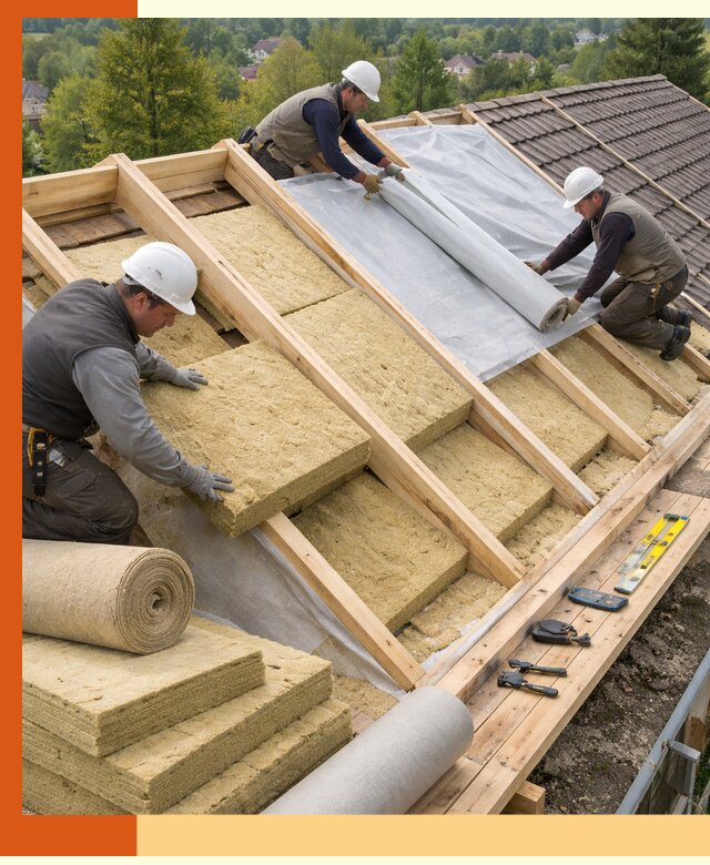 Утепление скатной крыши в Дубне качественно и надёжно