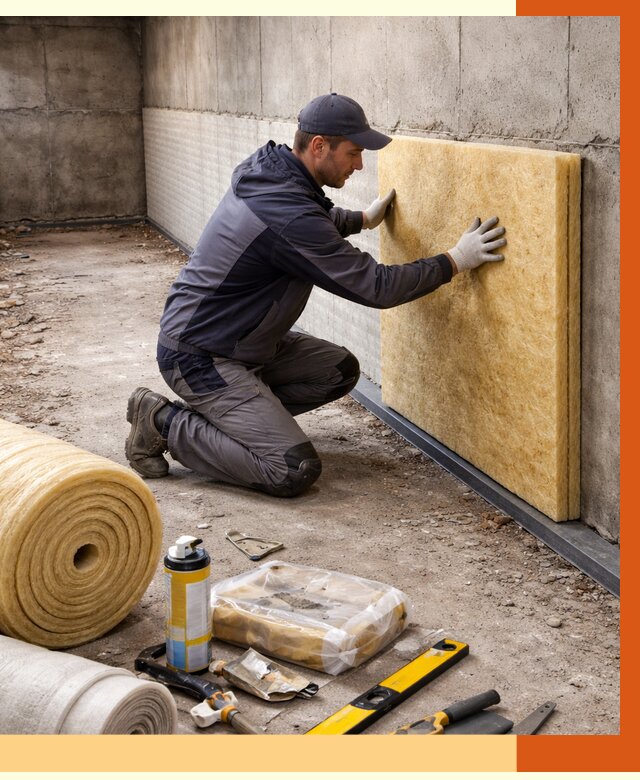 Утепление фундамента изнутри в Дубне от 4288 руб./м2 — работы под ключ | ТепломастерДбн