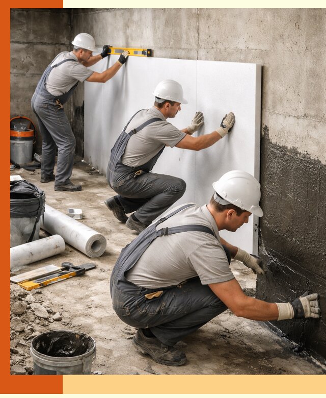 Утепление фундамента изнутри профессионально в Дубне