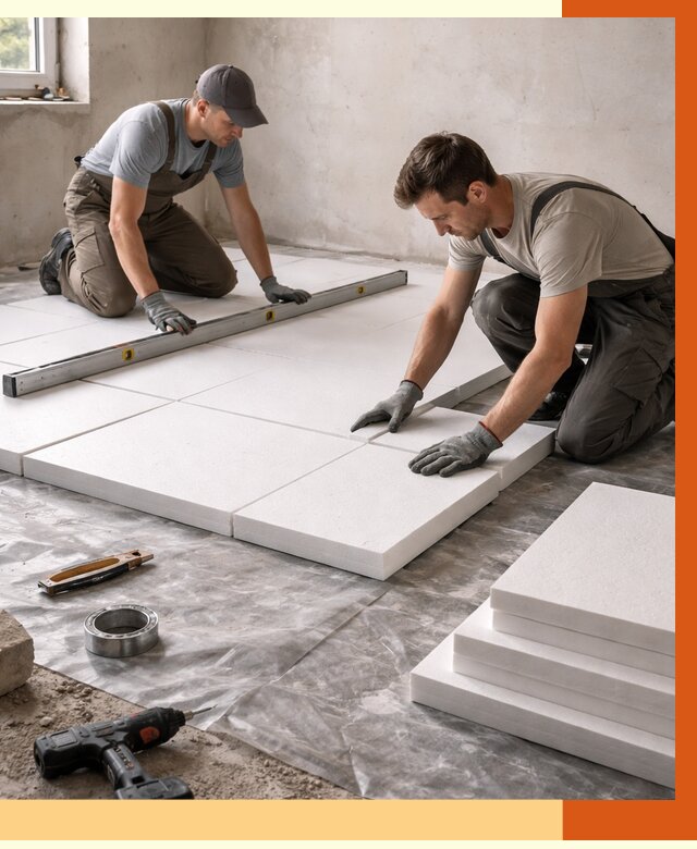 Утепление бетонного пола в Дубне от 2552 руб/м2 — монтаж и цена | ТепломастерДбн