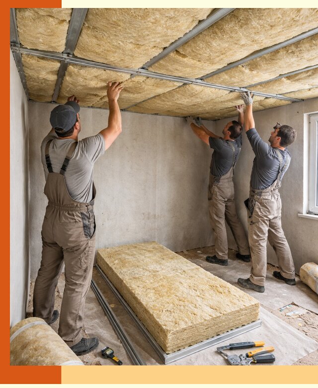 Утепление потолка в Дубне — тепло и без сквозняков