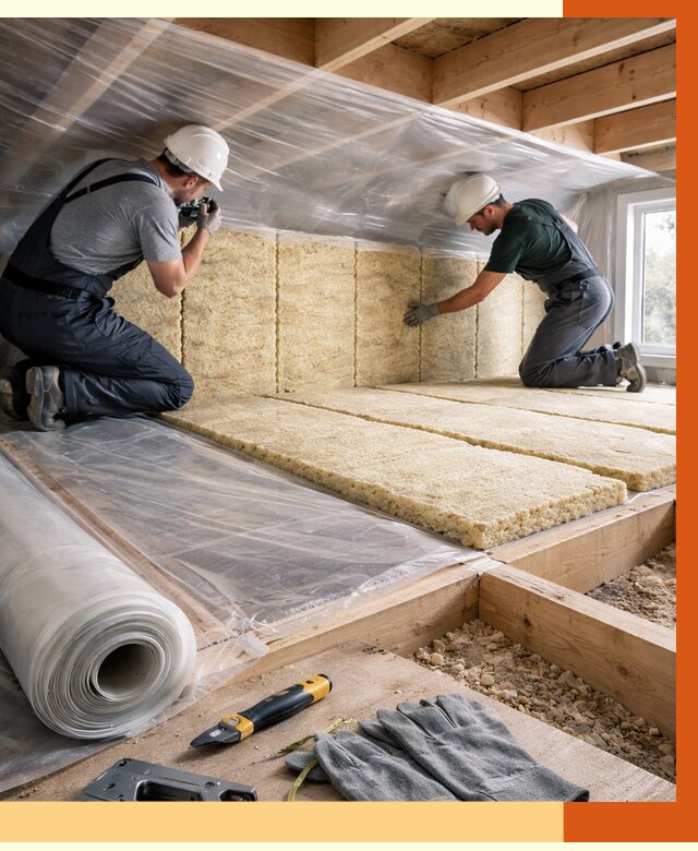 Утепление перекрытий в Дубне от 2910 руб/м2 — утепление межэтажных и чердачных | ТепломастерДбн