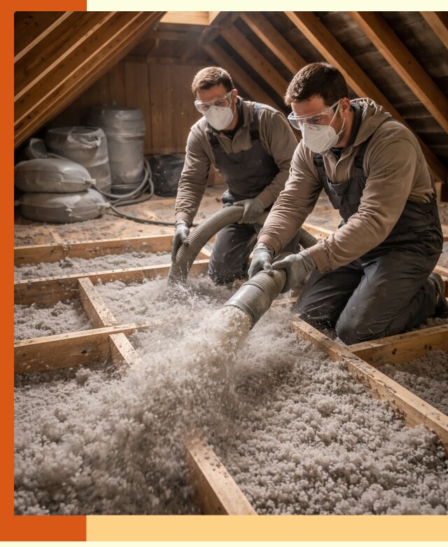 Утепление чердака эковатой в Дубне — быстро и надёжно