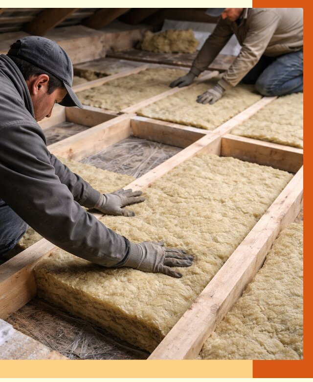 Утепление чердака минватой в Дубне от 3573 руб/м2 под ключ | ТепломастерДбн