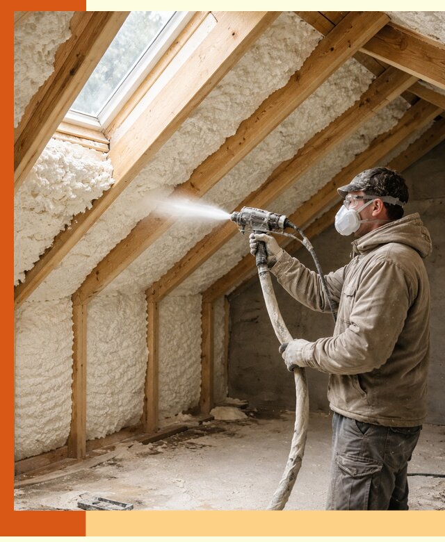 Утепление мансарды ППУ в Дубне быстро и надежно