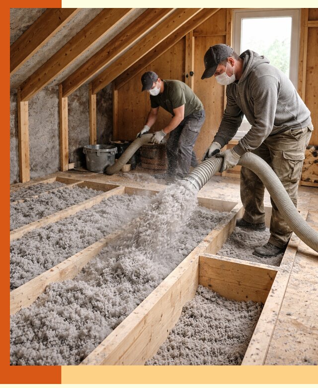 Утепление мансарды эковатой в Дубне с гарантией качества