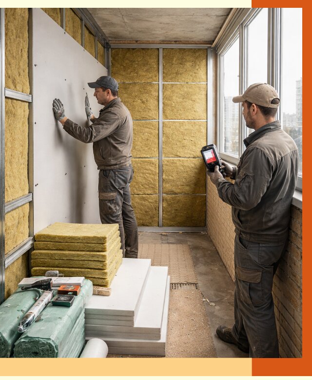 Утепление балкона в Дубне от 4594 руб. под ключ | ТепломастерДбн