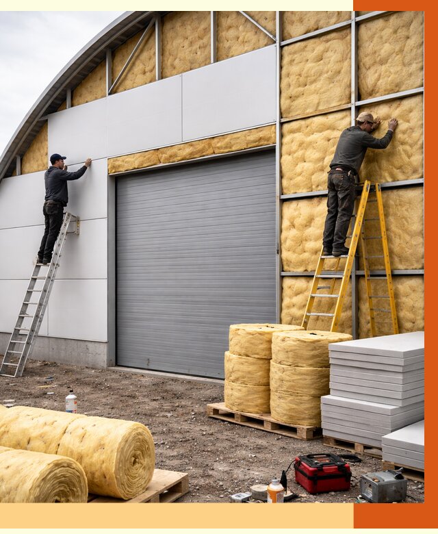 Утепление ангара пенополиуретаном в Дубне от 7350 руб./м² — комплекс от ТепломастерДбн