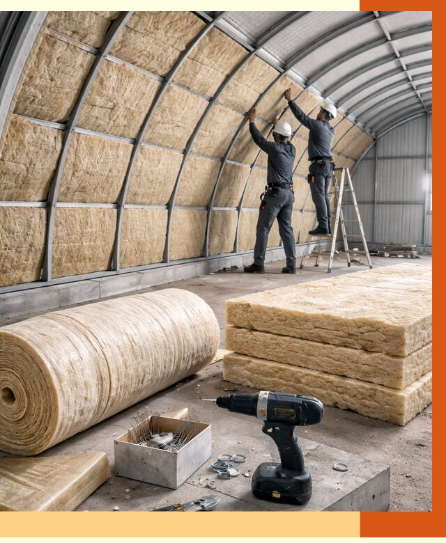 Утепление арочного ангара в Дубне от 3267 руб./м2 под ключ | ТепломастерДбн