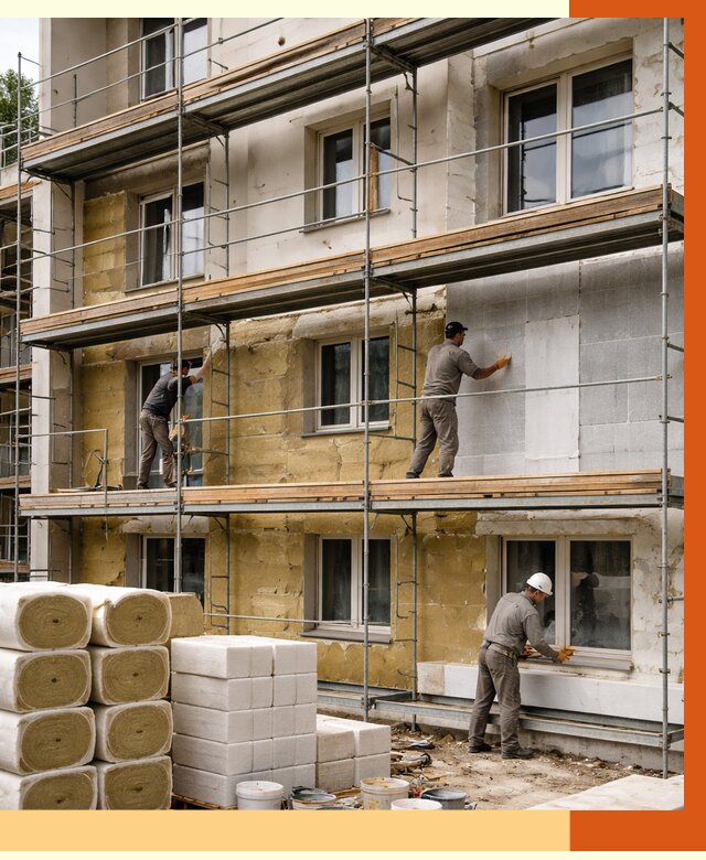 Утепление гостиницы в Дубне от 7350 руб./м2 — комплексно, ППУ, под ключ | ТепломастерДбн