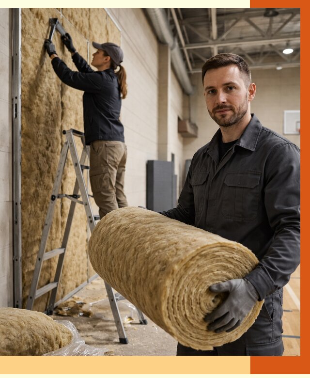 Утепление спортзала в Дубне от 7657 руб/м2 — комплексное утепление под ключ | ТепломастерДбн