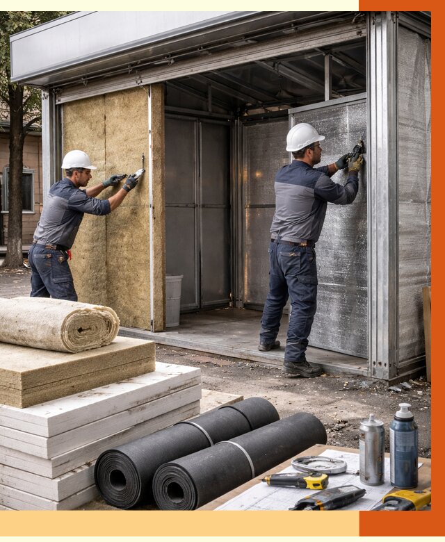 Утепление павильона шаурма в Дубне под ключ от 1225 руб. за м² | ТепломастерДбн