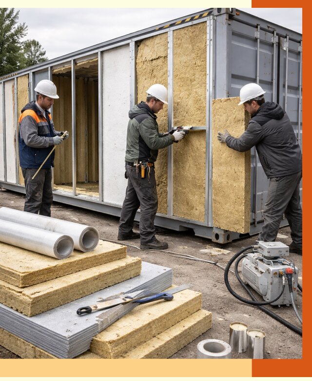 Утепление морского контейнера в Дубне от 3828 руб. под ключ | ТепломастерДбн