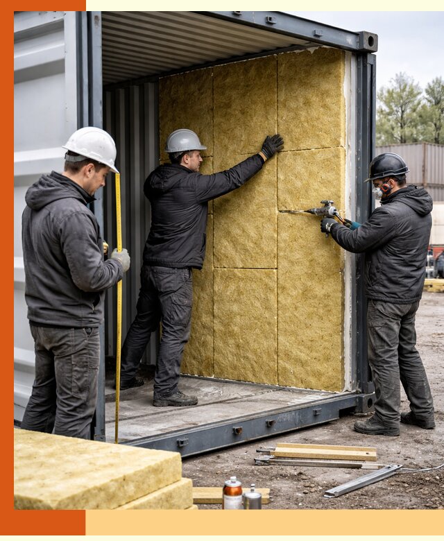 Утепление морского контейнера в Дубне: надежная теплоизоляция и защита