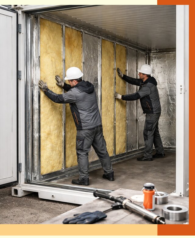 Утепление рефрижераторного контейнера в Дубне от 45941 руб./м² | ТепломастерДбн