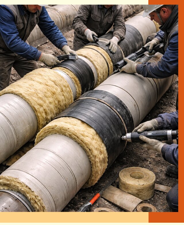 Утепление трубопровода в Дубне под ключ от 1889 руб. — надежно и выгодно | ТепломастерДбн