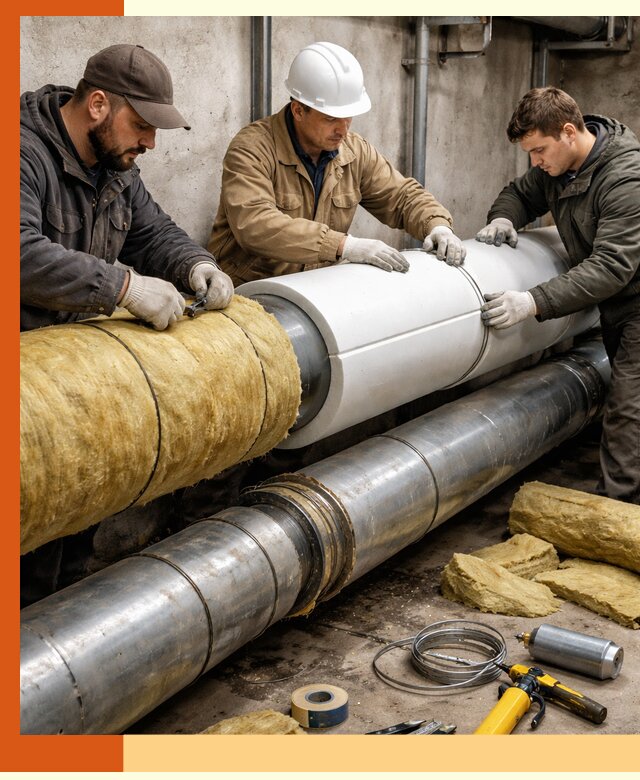 Утепление трубопровода в Дубне с гарантией энергоэффективности