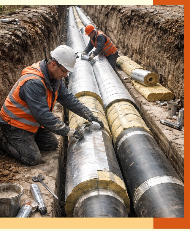 Утепление теплотрассы в Дубне от 4594 руб./м2 — ппу и комплексная изоляция | ТепломастерДбн