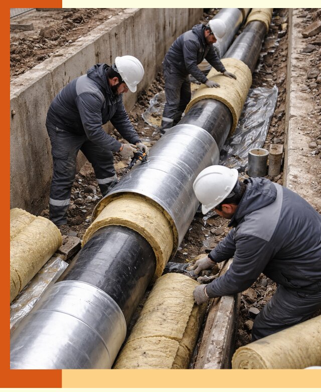 Утепление теплотрассы в Дубне: утеплительные работы и материалы