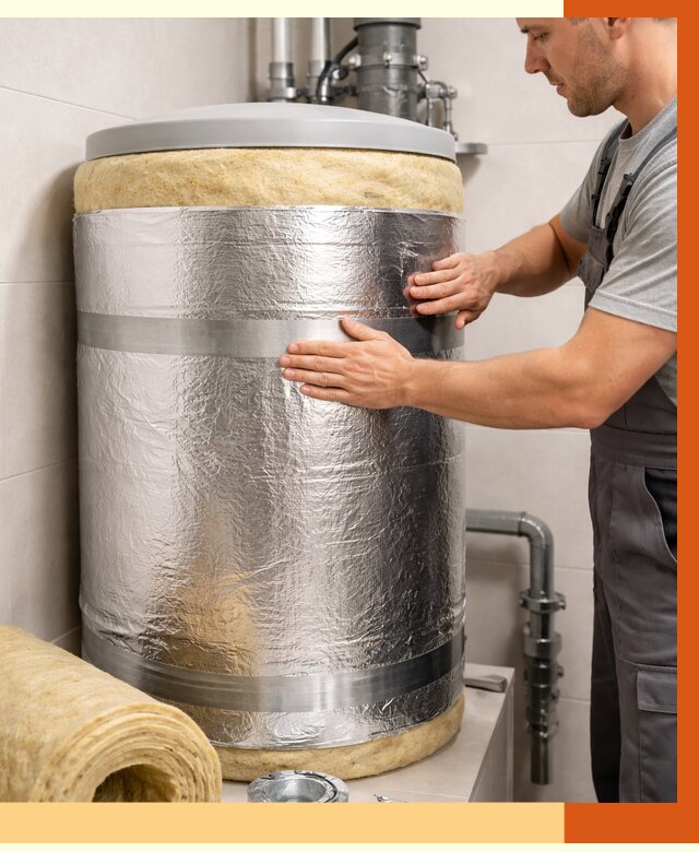 Утепление бойлера в Дубне от 4594 руб. под ключ | Утепление ППУ | ТепломастерДбн