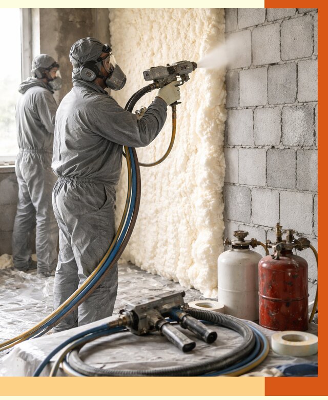 Утепление блочной стены ППУ в Дубне от 4339 руб./м² — ТепломастерДбн