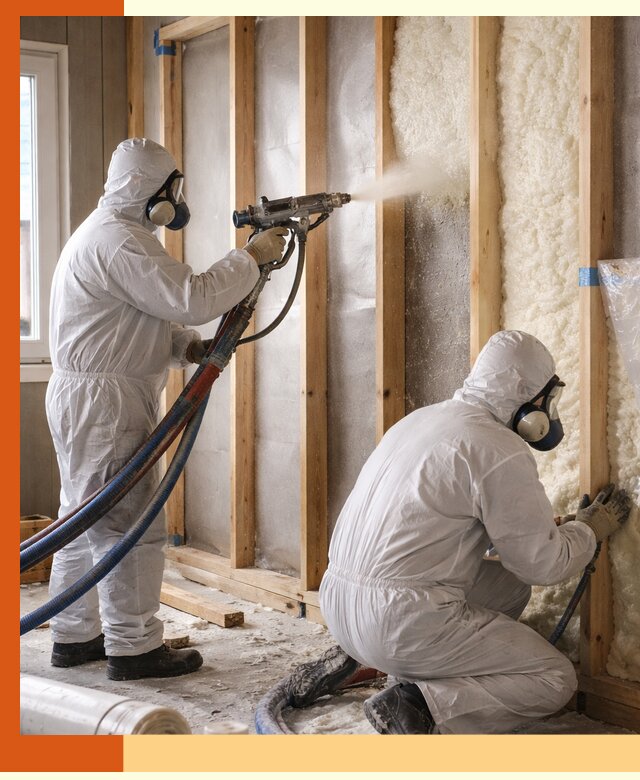 Утепление каркасной стены ППУ в Дубне для домов и коттеджей