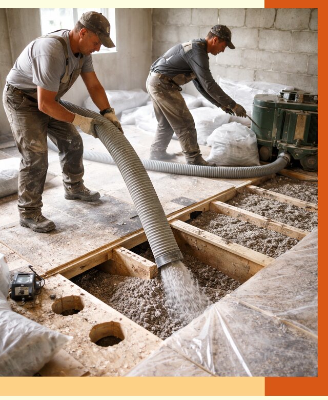 Заполнение пустот перекрытий в Дубне от 4594 руб. под ключ | ТепломастерДбн