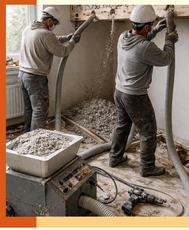 Заполнение пустот перекрытий пеной и наполнителями в Дубне