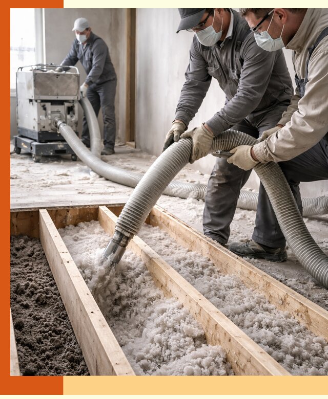 Заполнение полостей межэтажного перекрытия в Дубне эффективно и герметично