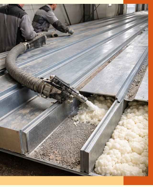 Заполнение пустот кровельных панелей в Дубне от 7350 руб. под ключ | ТепломастерДбн