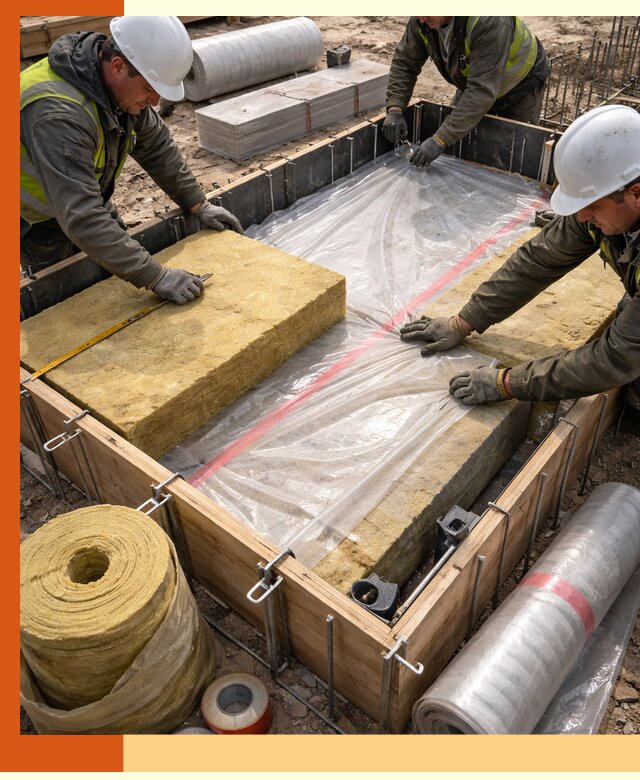 Теплоизоляция опалубки для строительства в Дубне